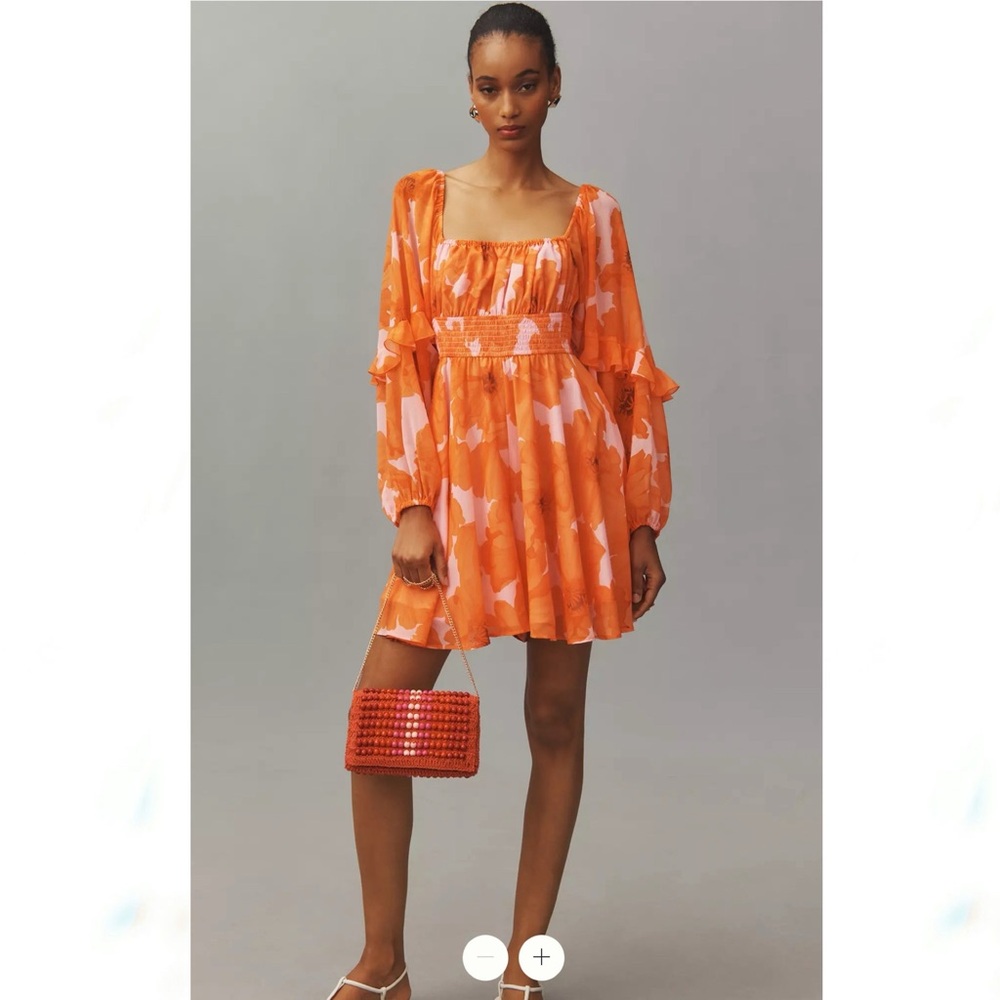 Hutch Orange Flounce Romper